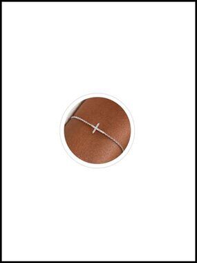 Dainty 14k Gold Plated 925 Sterling Silver Cross Bracelet Adjustable Chain